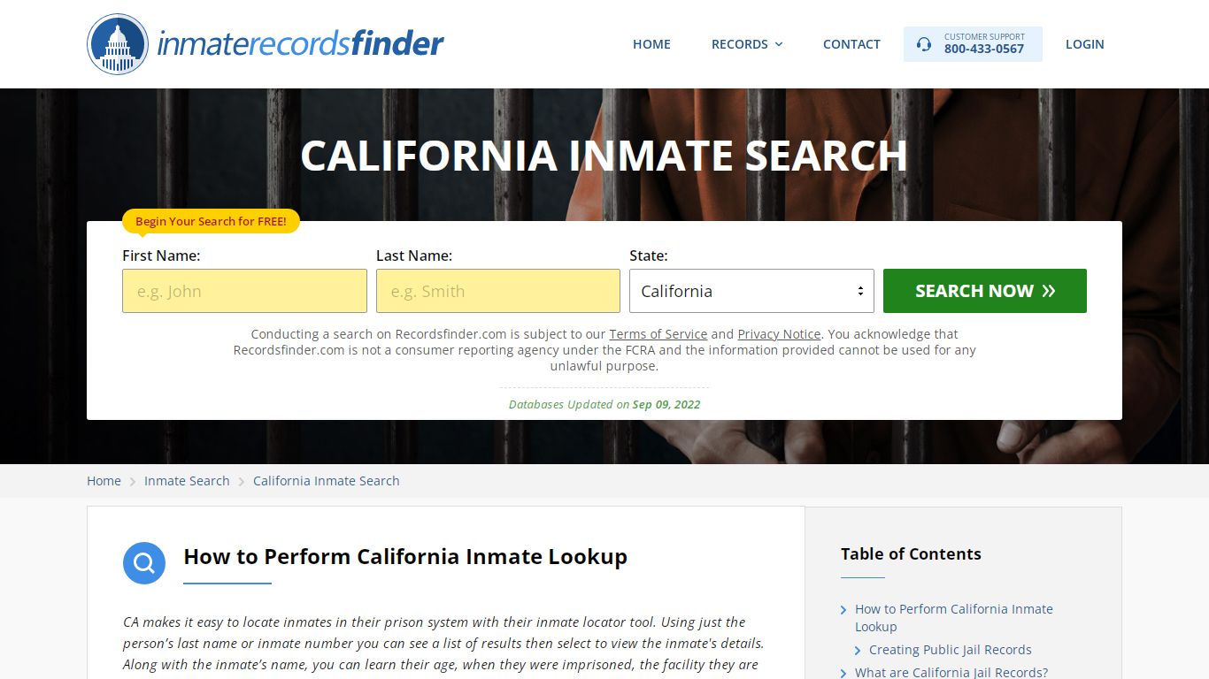 California Inmate Search - Jail & Prison Records Online